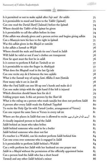 Fatawa Radawiyya - A summary