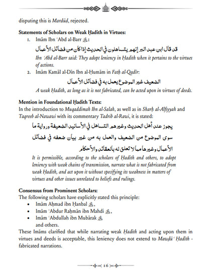 Guidance on Weak Hadith