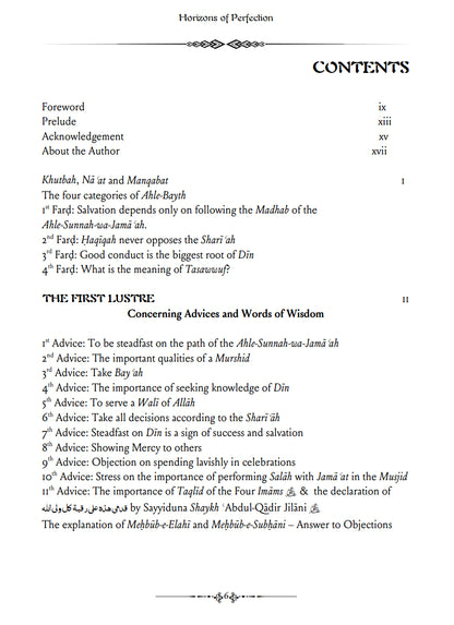 Horizons of Perfection - A manual on Sufism