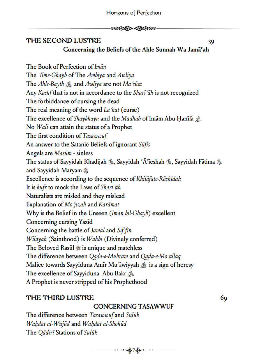 Horizons of Perfection - A manual on Sufism
