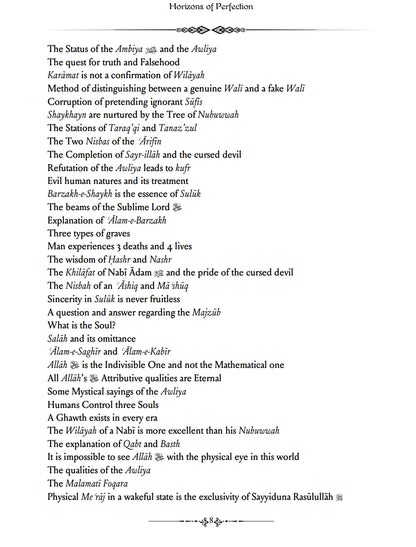 Horizons of Perfection - A manual on Sufism